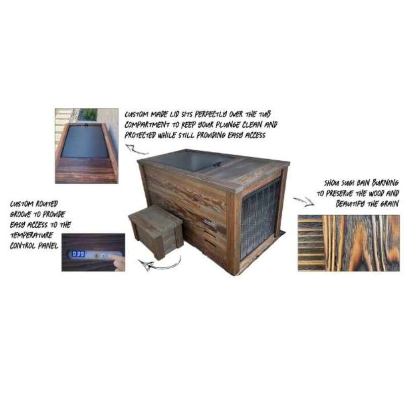 Kooru Cold Plunge Tub – Redwood Ice Bath with Integrated Chiller & Filtration System