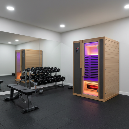 Blisspod Bergen 2-Person Full Spectrum Infrared Sauna with Red Light Therapy – Indoor Home Wellness System