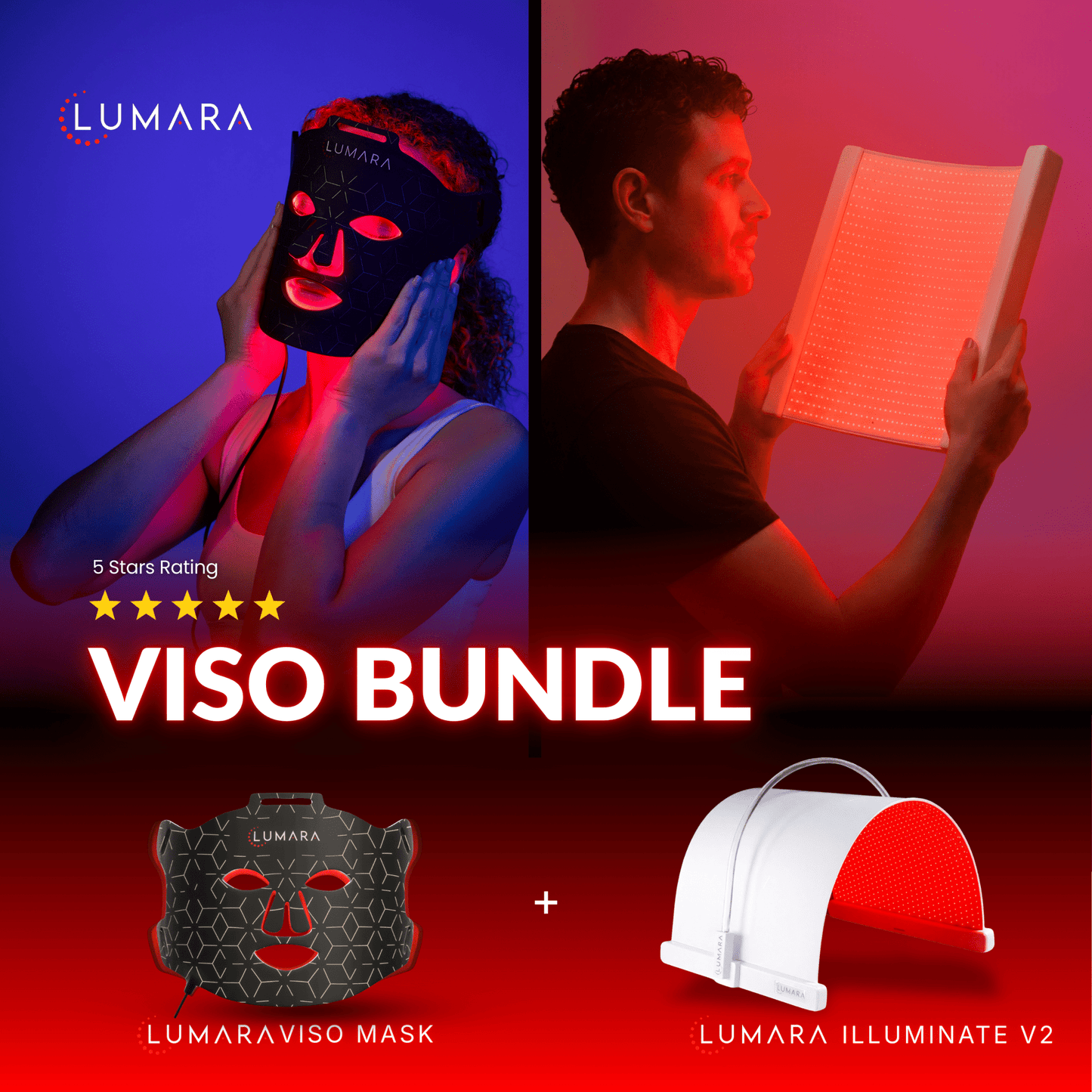 VISO FDA-Certified Red Light Therapy Face Mask – Medical-Grade LED Facial Rejuvenation System with Near-Infrared Technology