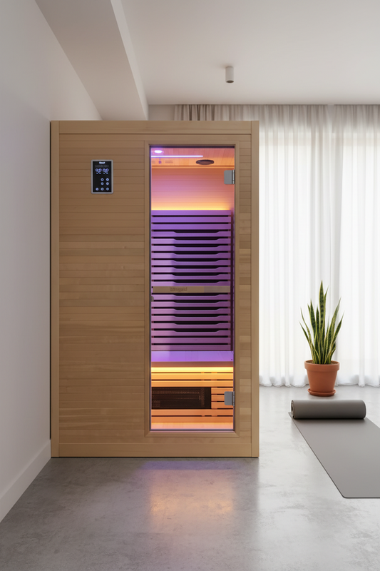 Blisspod Helsinki 2-Person Full Spectrum Infrared Sauna with Red Light Therapy – Premium Indoor Home Wellness System