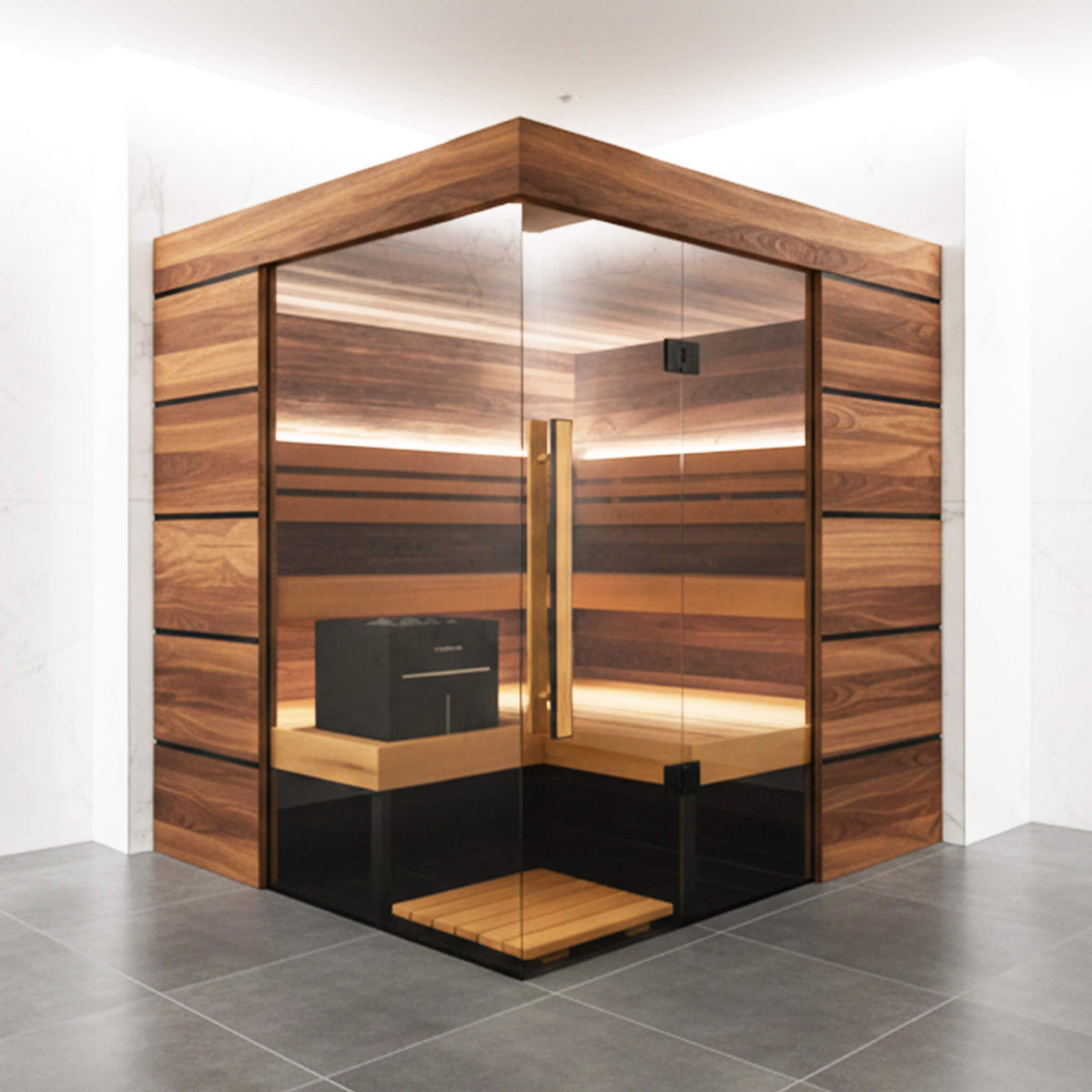 ThermaSol® Astra 4-Person Indoor Semi-Panoramic Glass Sauna Cabin