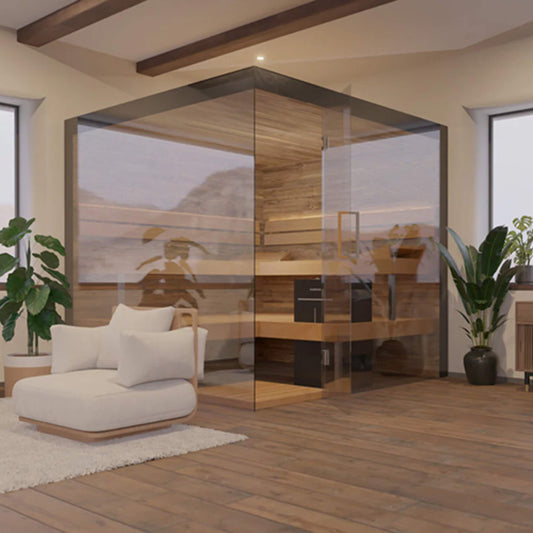 ThermaSol® Lumaria 2 - 5 Person Indoor Glass Sauna Cabin