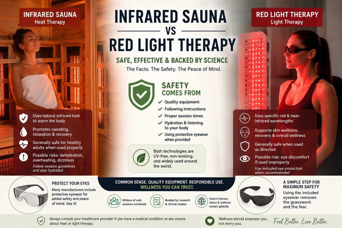 Infrared Sauna vs Red Light Therapy Safety Guide: Separating Facts from Fear
