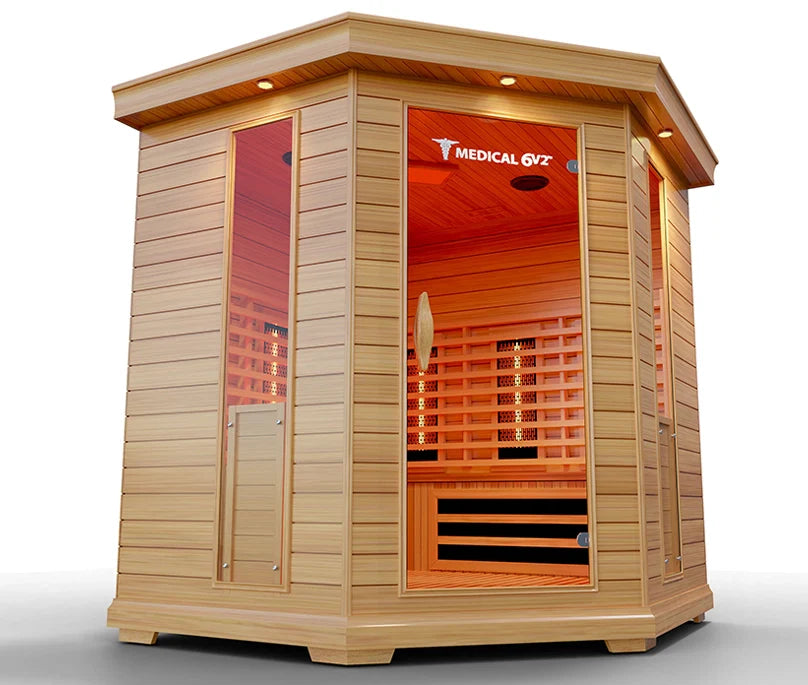 Medical 6 Plus™ 6-Person Full Spectrum Infrared Sauna – High-Performance Indoor Home Recovery System