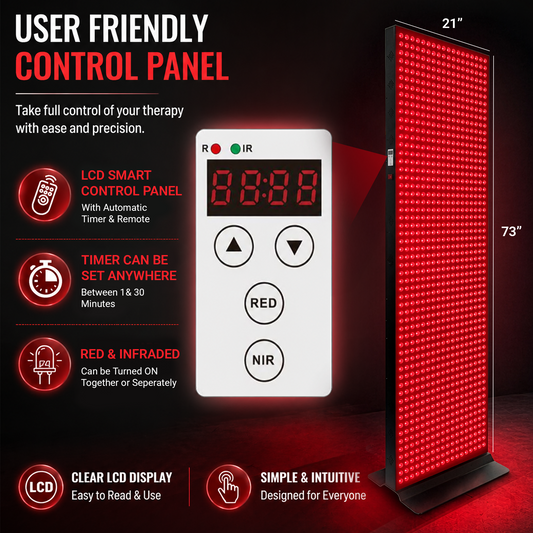 EXESAS 1008 LED 5040W Full Body Red Light Therapy Panel - Dual-Chip Infrared Recovery System with 4 Wavelength Technology