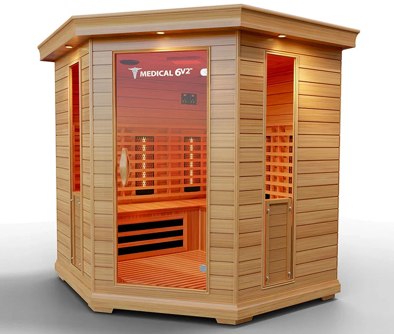 Medical 6 Plus™ 6-Person Full Spectrum Infrared Sauna – High-Performance Indoor Home Recovery System
