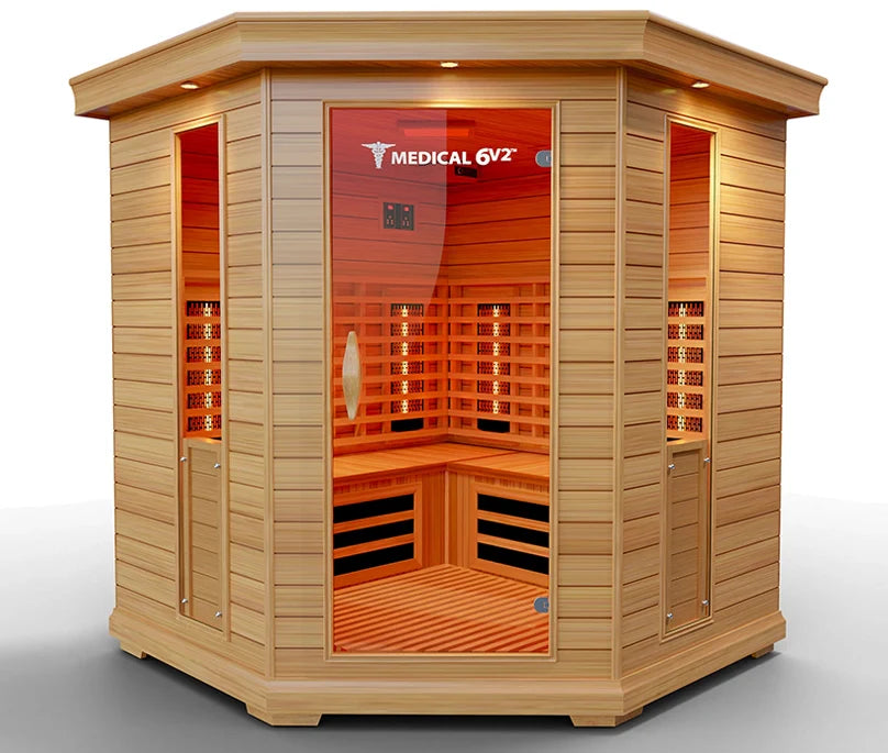 Medical 6 Plus™ 6-Person Full Spectrum Infrared Sauna – High-Performance Indoor Home Recovery System
