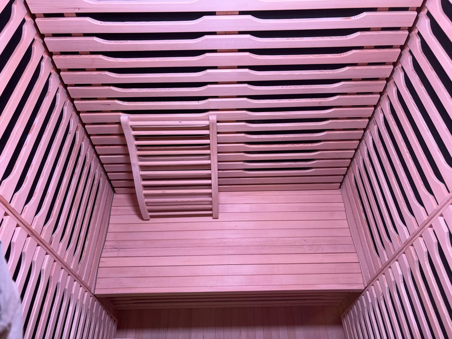 BlissPod Milano Full Spectrum 2-Person Indoor/*Outdoor Sauna – Ultra Low EMF Canadian Hemlock Infrared Sauna with Red Light Therapy & Chromotherapy