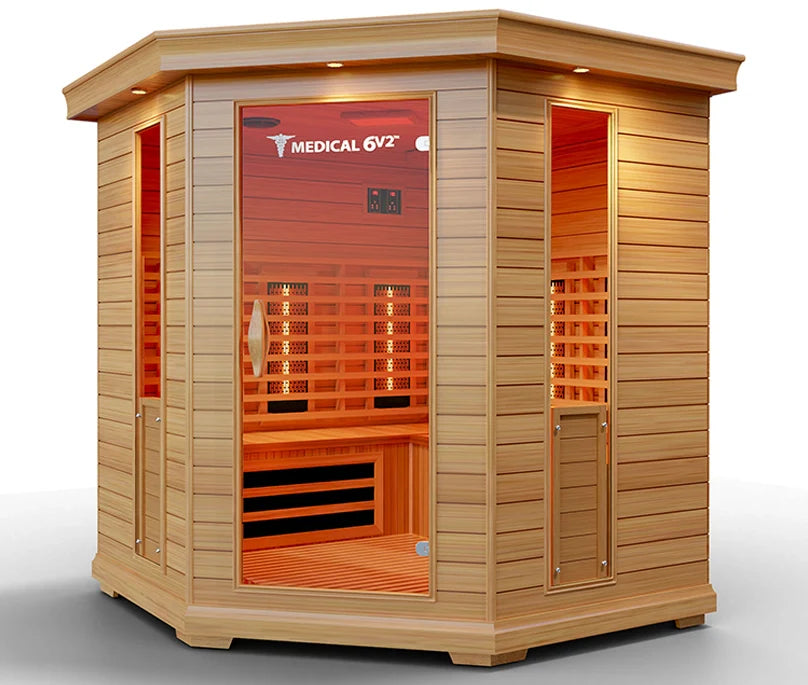 Medical 6 Plus™ 6-Person Full Spectrum Infrared Sauna – High-Performance Indoor Home Recovery System