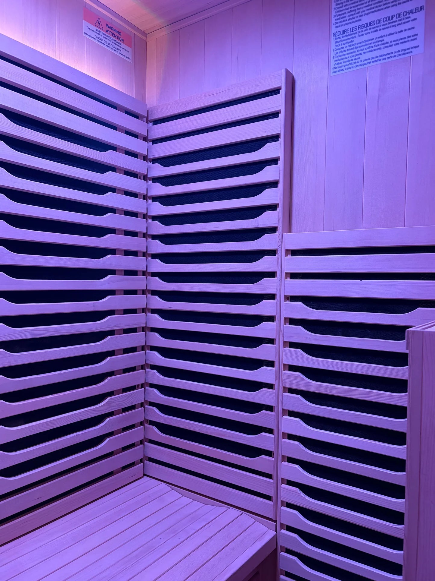 BlissPod Milano Full Spectrum 2-Person Indoor/*Outdoor Sauna – Ultra Low EMF Canadian Hemlock Infrared Sauna with Red Light Therapy & Chromotherapy