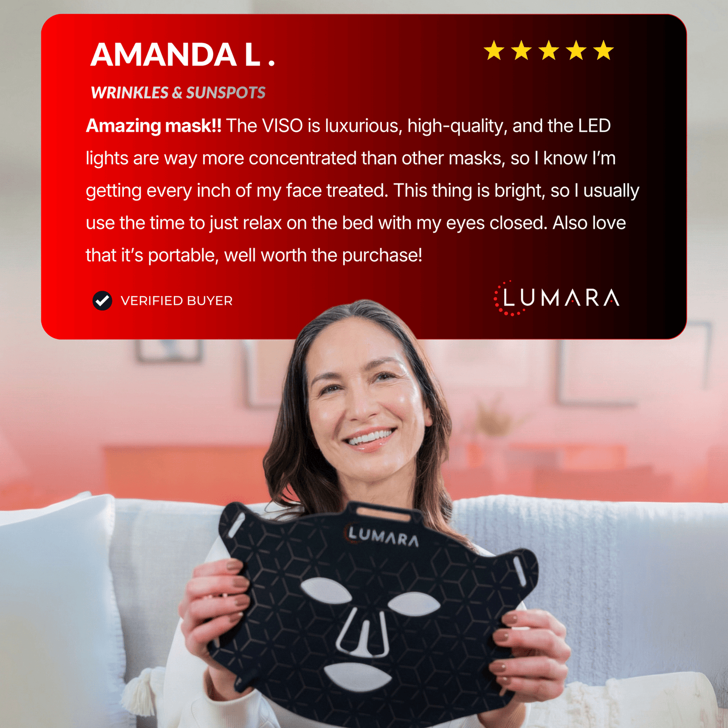 VISO FDA-Certified Red Light Therapy Face Mask – Medical-Grade LED Facial Rejuvenation System with Near-Infrared Technology