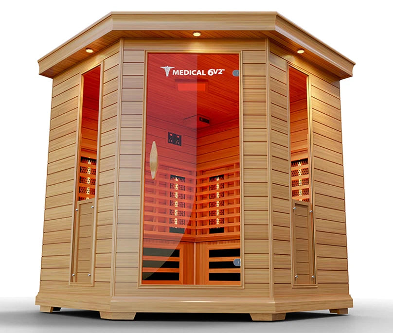 Medical 6 Plus™ 6-Person Full Spectrum Infrared Sauna – High-Performance Indoor Home Recovery System