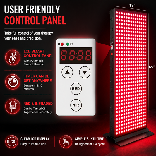 EXESAS 800 LED 4000W Full Body Red Light Therapy Panel – Dual-Chip Infrared LED Recovery System with 4 Wavelength Technology