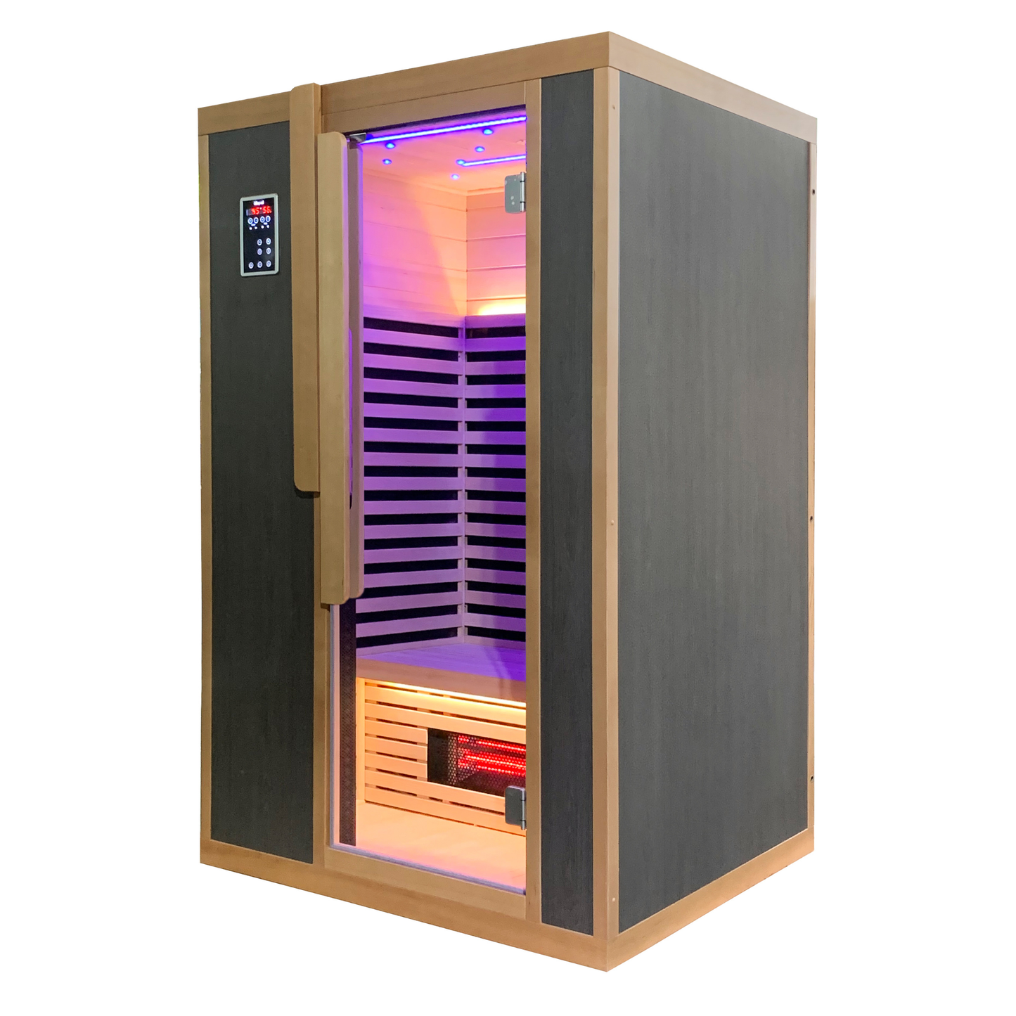 Blisspod Bergen 2-Person Full Spectrum Infrared Sauna with Red Light Therapy – Indoor Home Wellness System