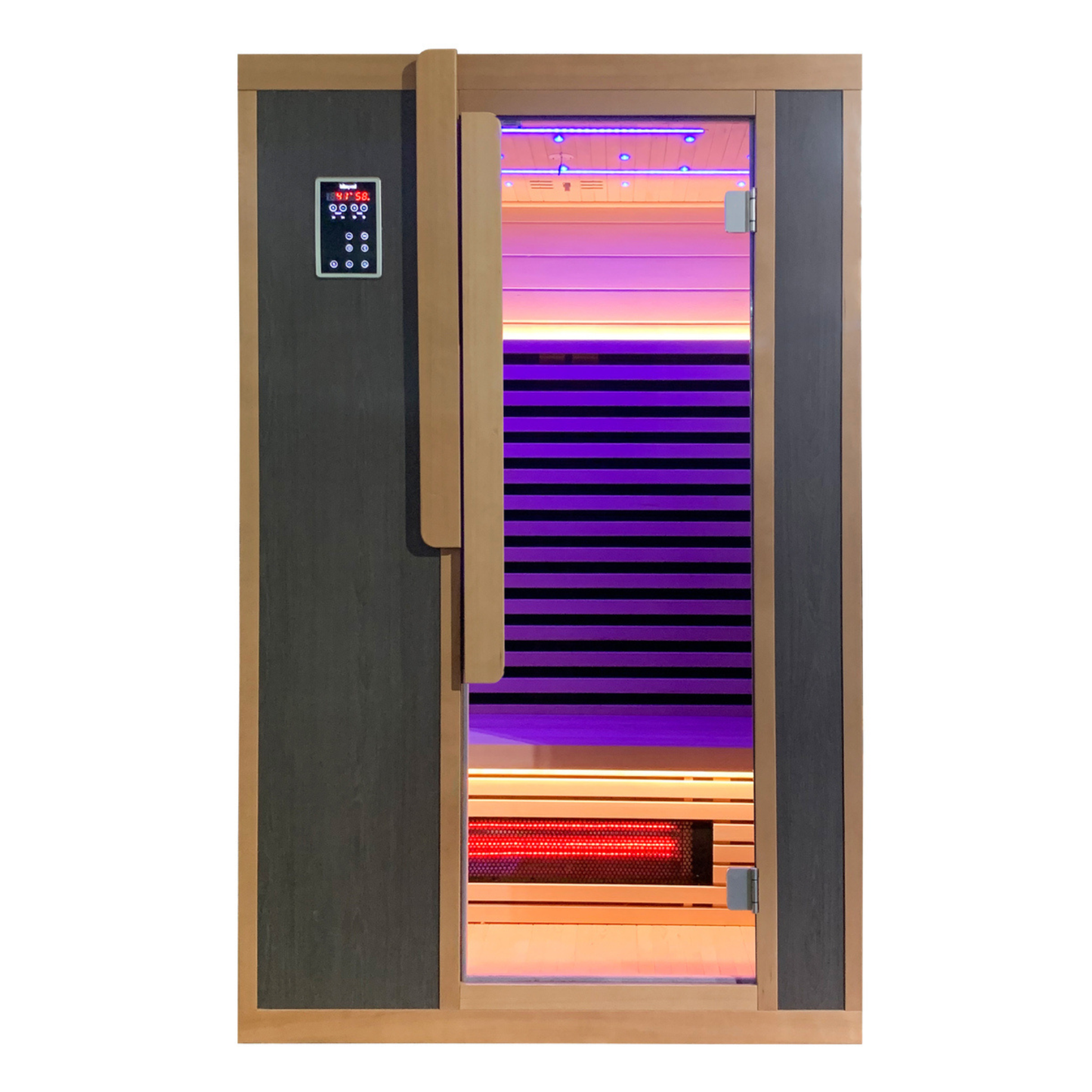 Blisspod Bergen 2-Person Full Spectrum Infrared Sauna with Red Light Therapy – Indoor Home Wellness System