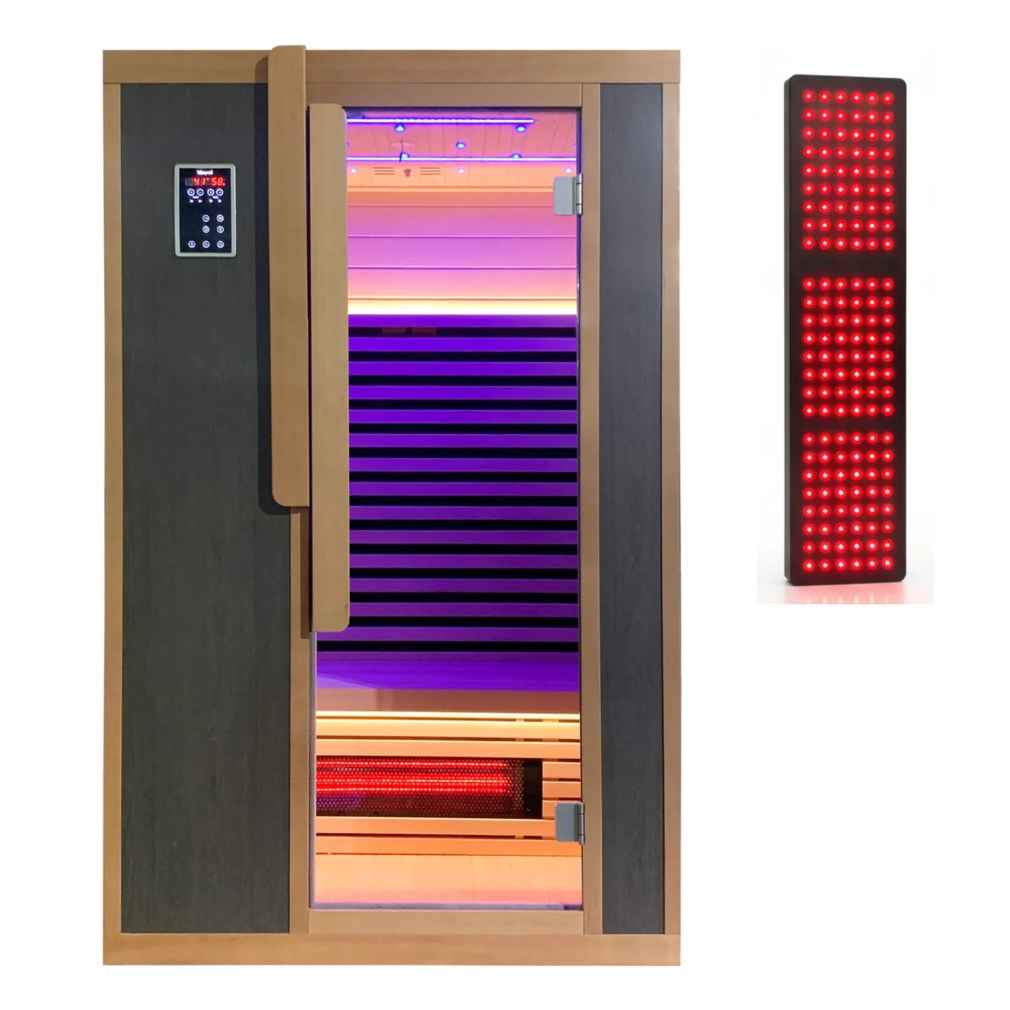 Blisspod Bergen 2-Person Full Spectrum Infrared Sauna with Red Light Therapy – Indoor Home Wellness System