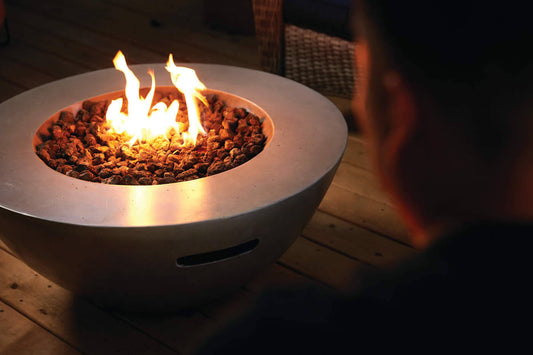 Patio Elegance 36-Inch Round Fire Table – Nexus Patioflame Outdoor Gas Fire Pit Table