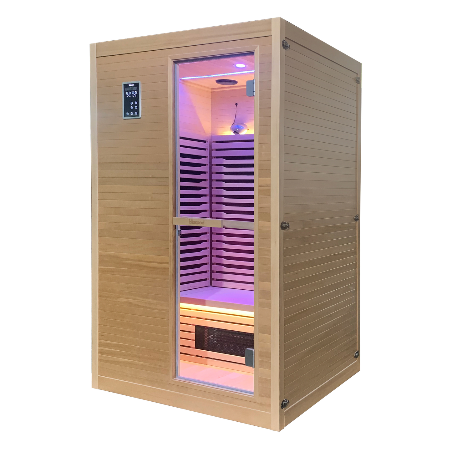 Blisspod Helsinki 2-Person Full Spectrum Infrared Sauna with Red Light Therapy – Premium Indoor Home Wellness System