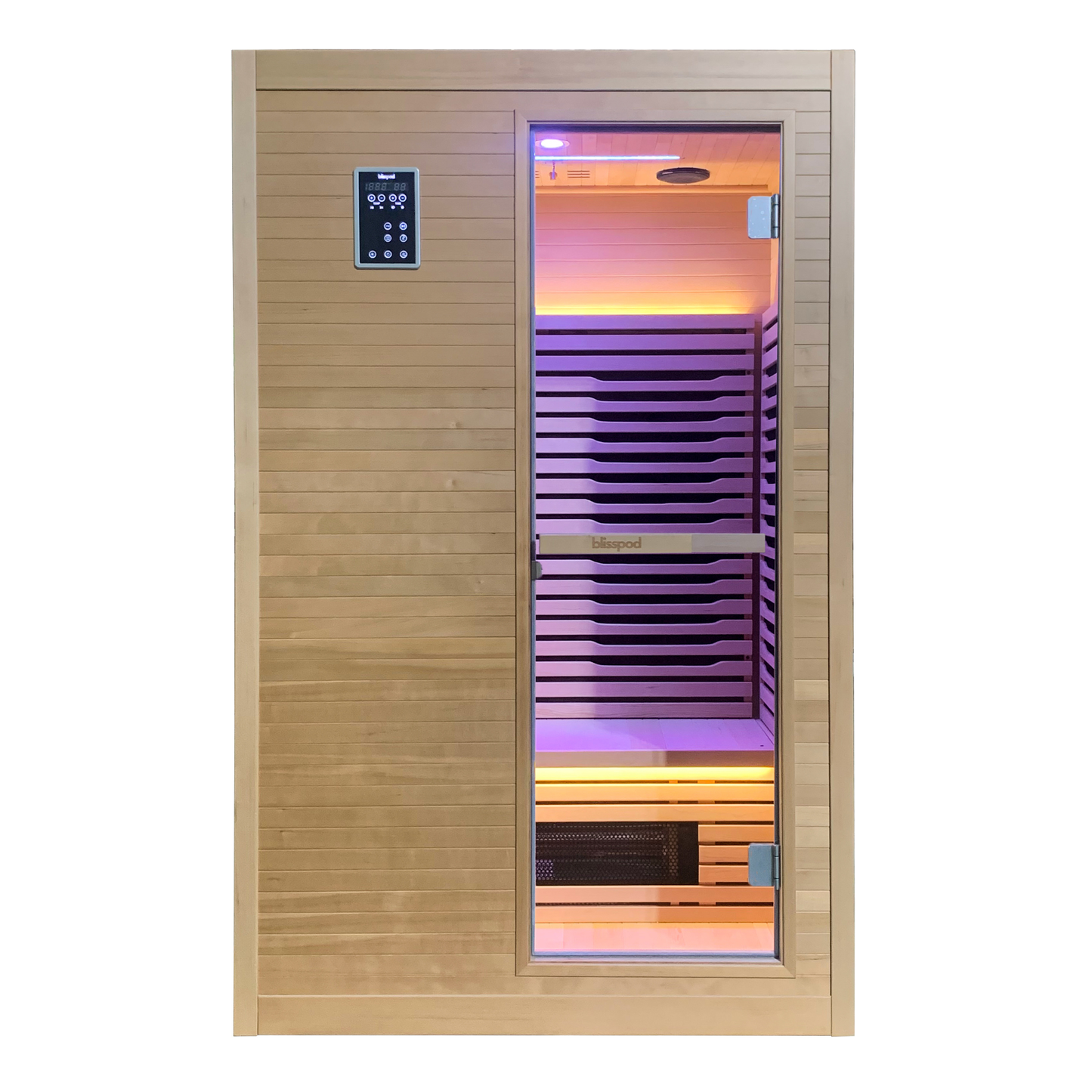 Blisspod Helsinki 2-Person Full Spectrum Infrared Sauna with Red Light Therapy – Premium Indoor Home Wellness System