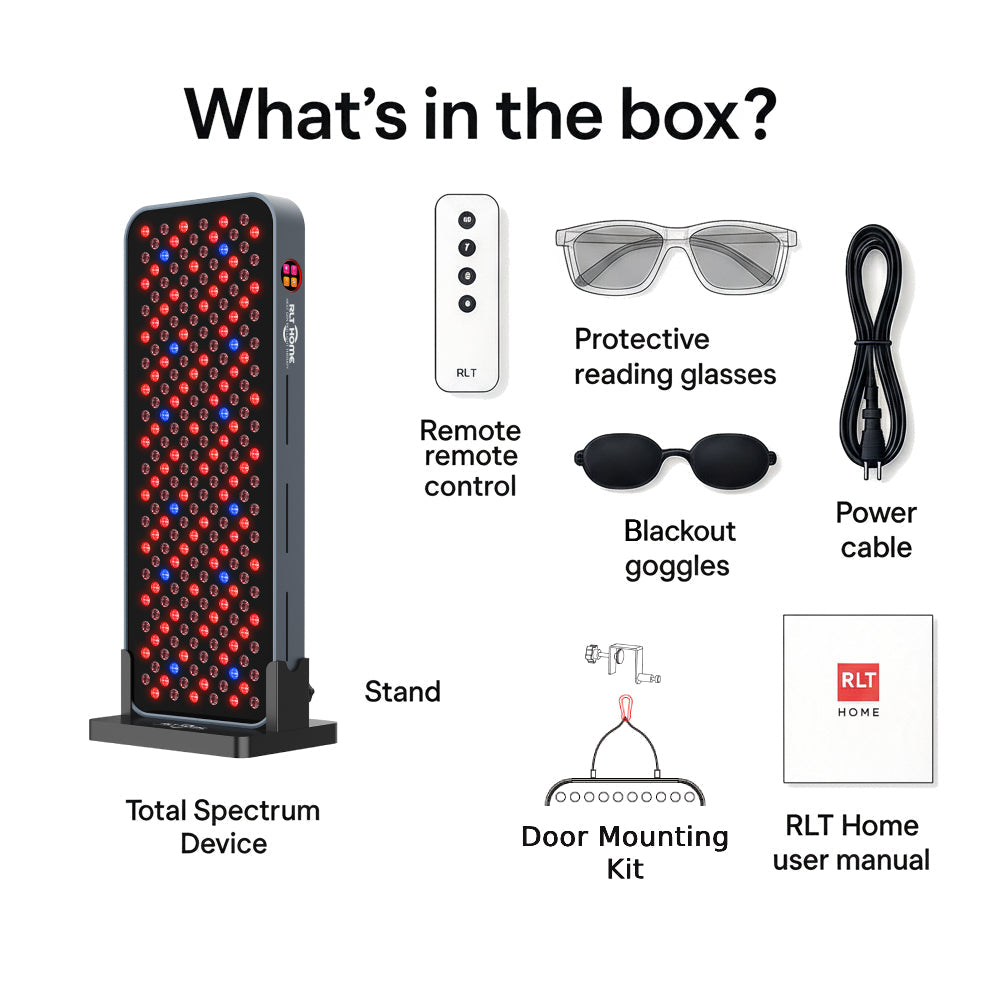 Total Spectrum COMPACT 7-Wavelength Red Light Therapy Panel – 216 LED Multi-Spectrum Recovery & Wellness System