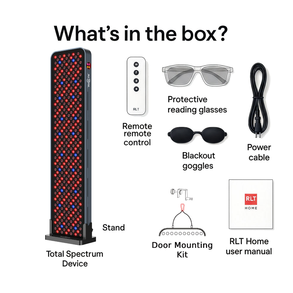 Total Spectrum MAX 7-Wavelength Red Light Therapy Panel - 360 LED Full-Body Recovery & Wellness System with Blue Light, Red Light, Near-Infrared & Deep Infrared Technology
