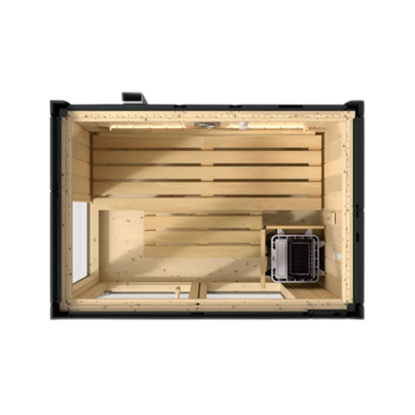 Kohler C1 Indoor Sauna Kit – Graphite Gray Freestanding or Alcove Traditional Steam Sauna (Up to 5 Person)