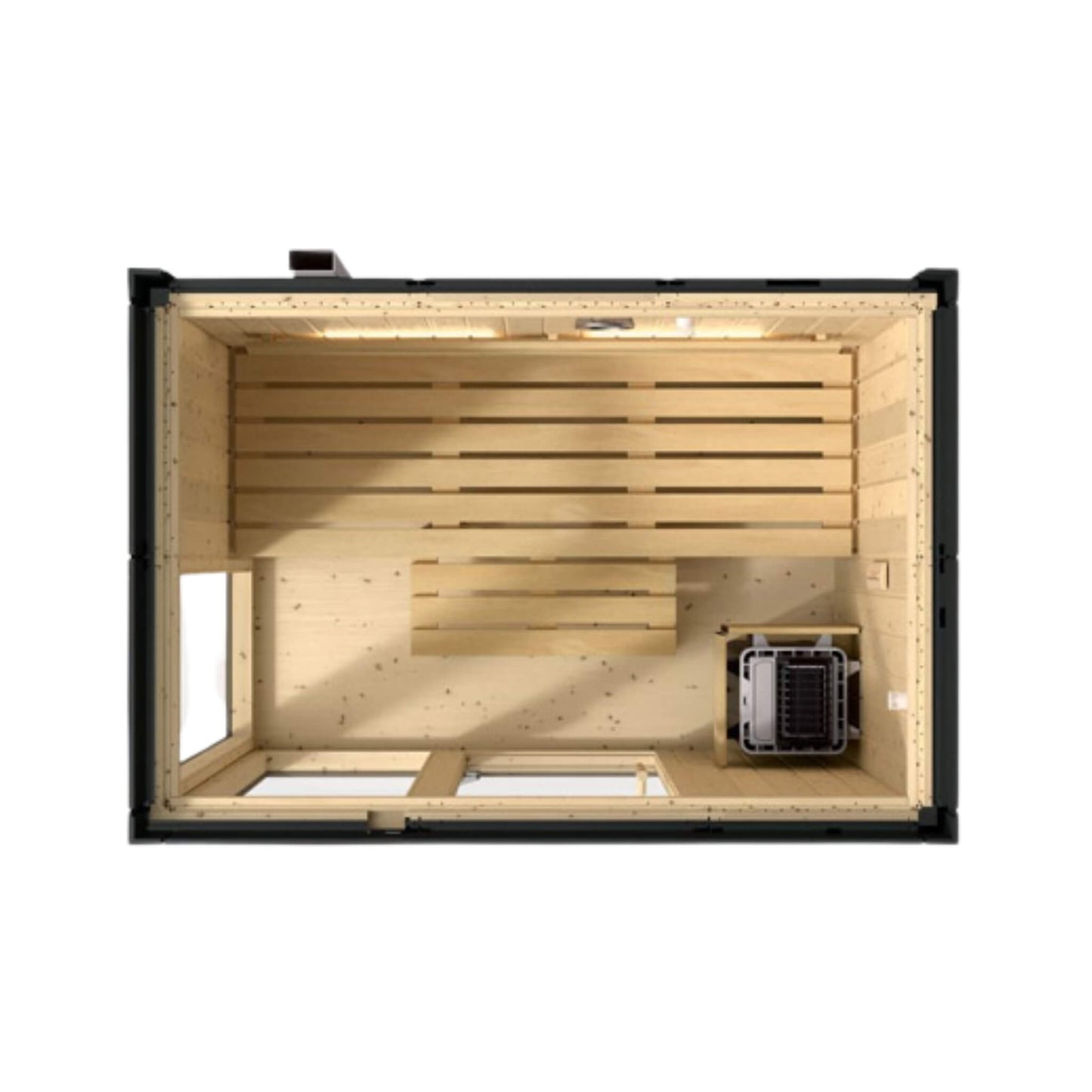 Kohler C1 Indoor Sauna Kit – Graphite Gray Freestanding or Alcove Traditional Steam Sauna (Up to 5 Person)