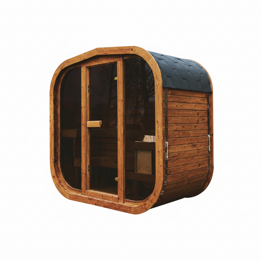 Mande MW12 ThermoWood Outdoor Sauna – 2 to 3 Person Compact Backyard Sauna Cabin