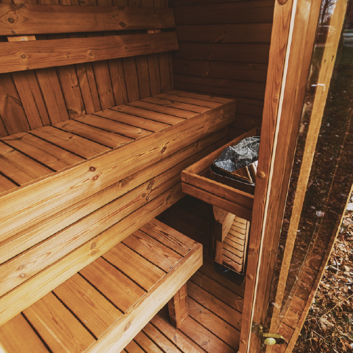 MW16 ThermoWood Outdoor Sauna Cabin – Premium 4-Person Outdoor Backyard Wellness Sauna