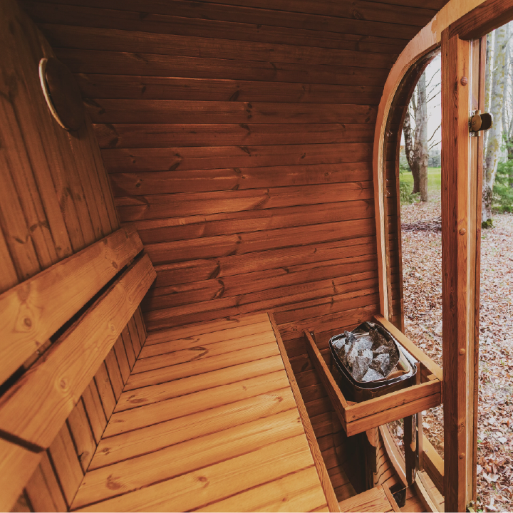 MW16 ThermoWood Outdoor Sauna Cabin – Premium 4-Person Outdoor Backyard Wellness Sauna