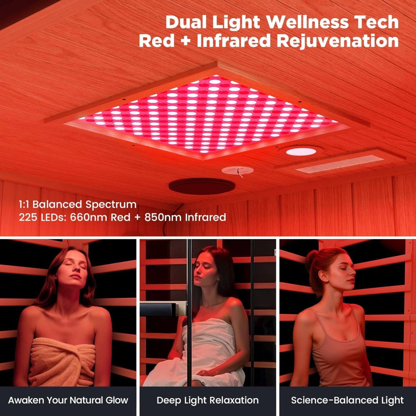 Thermora Pandora Premium 2-Person Indoor Infrared Sauna – Full Spectrum Heat with Red Light Therapy & Himalayan Salt Rocks