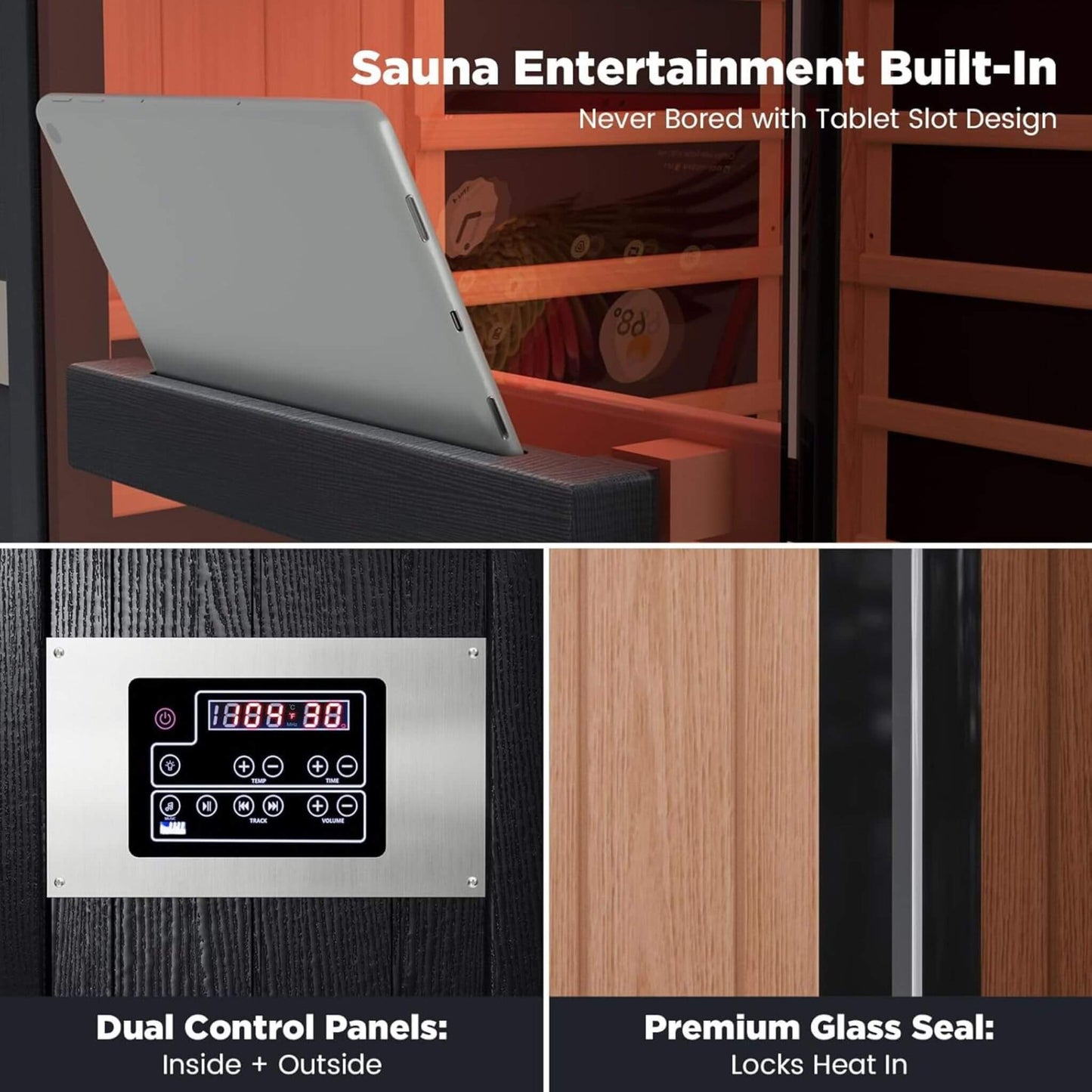 Thermora Pandora Premium 2-Person Indoor Infrared Sauna – Full Spectrum Heat with Red Light Therapy & Himalayan Salt Rocks