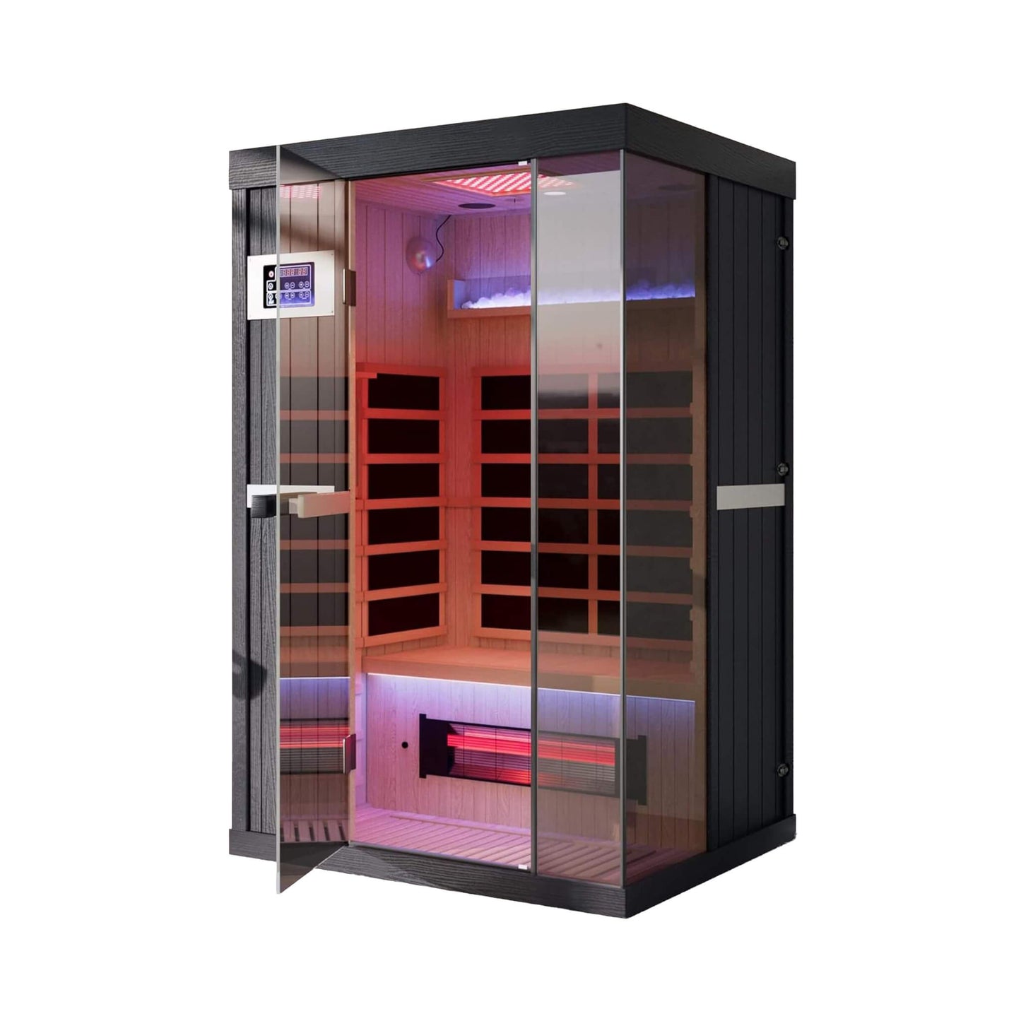Thermora Pandora Premium 2-Person Indoor Infrared Sauna – Full Spectrum Heat with Red Light Therapy & Himalayan Salt Rocks