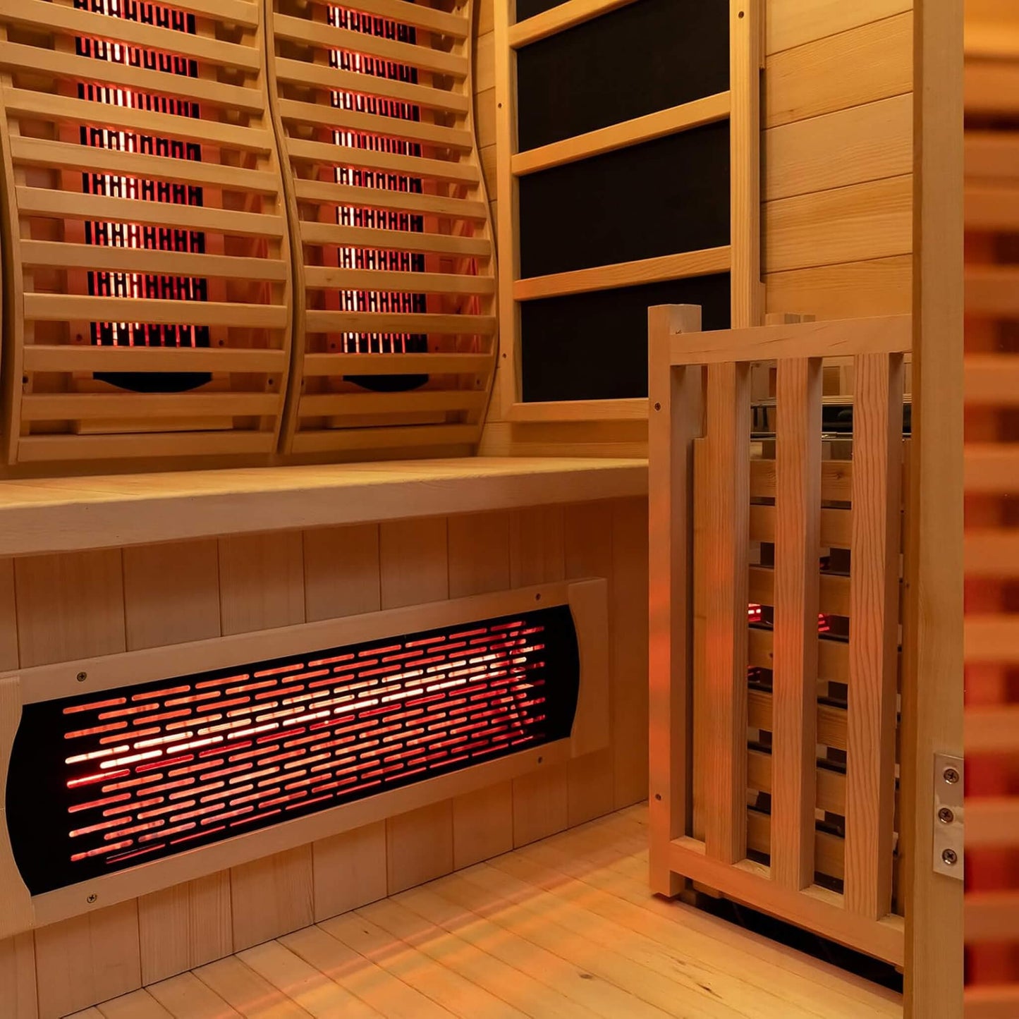 Rovia Luma 2-Person Hybrid Sauna – Infrared + 3.5kW Traditional Steam Indoor Sauna Room
