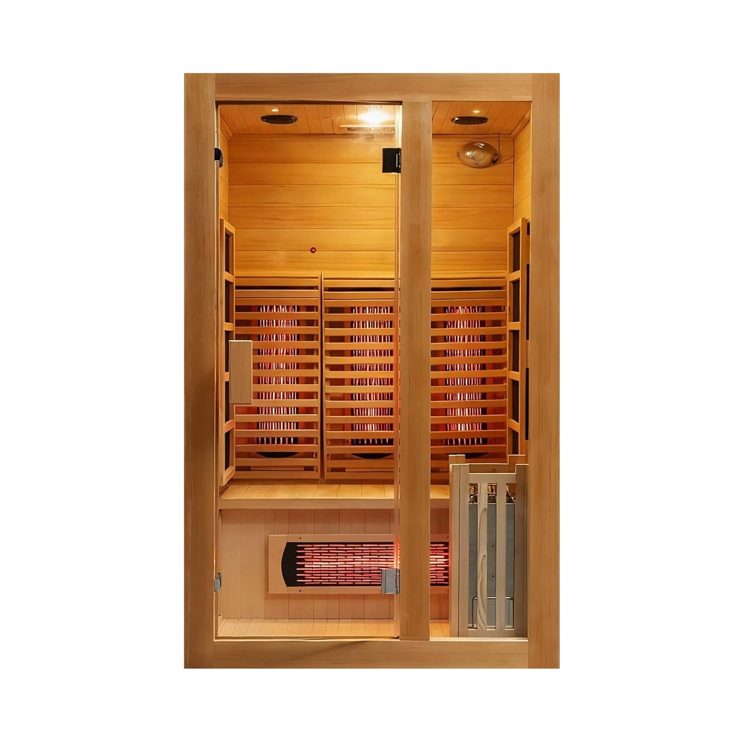 Rovia Luma 2-Person Hybrid Sauna – Infrared + 3.5kW Traditional Steam Indoor Sauna Room