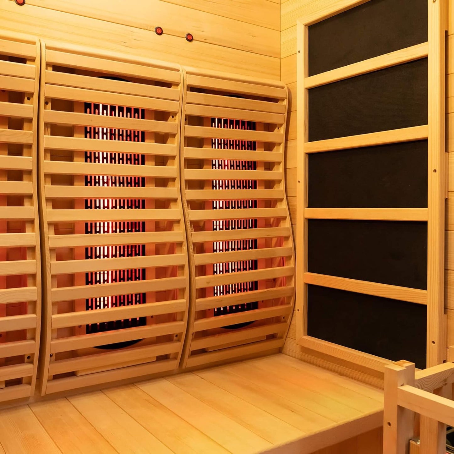 Rovia Luma 2-Person Hybrid Sauna – Infrared + 3.5kW Traditional Steam Indoor Sauna Room