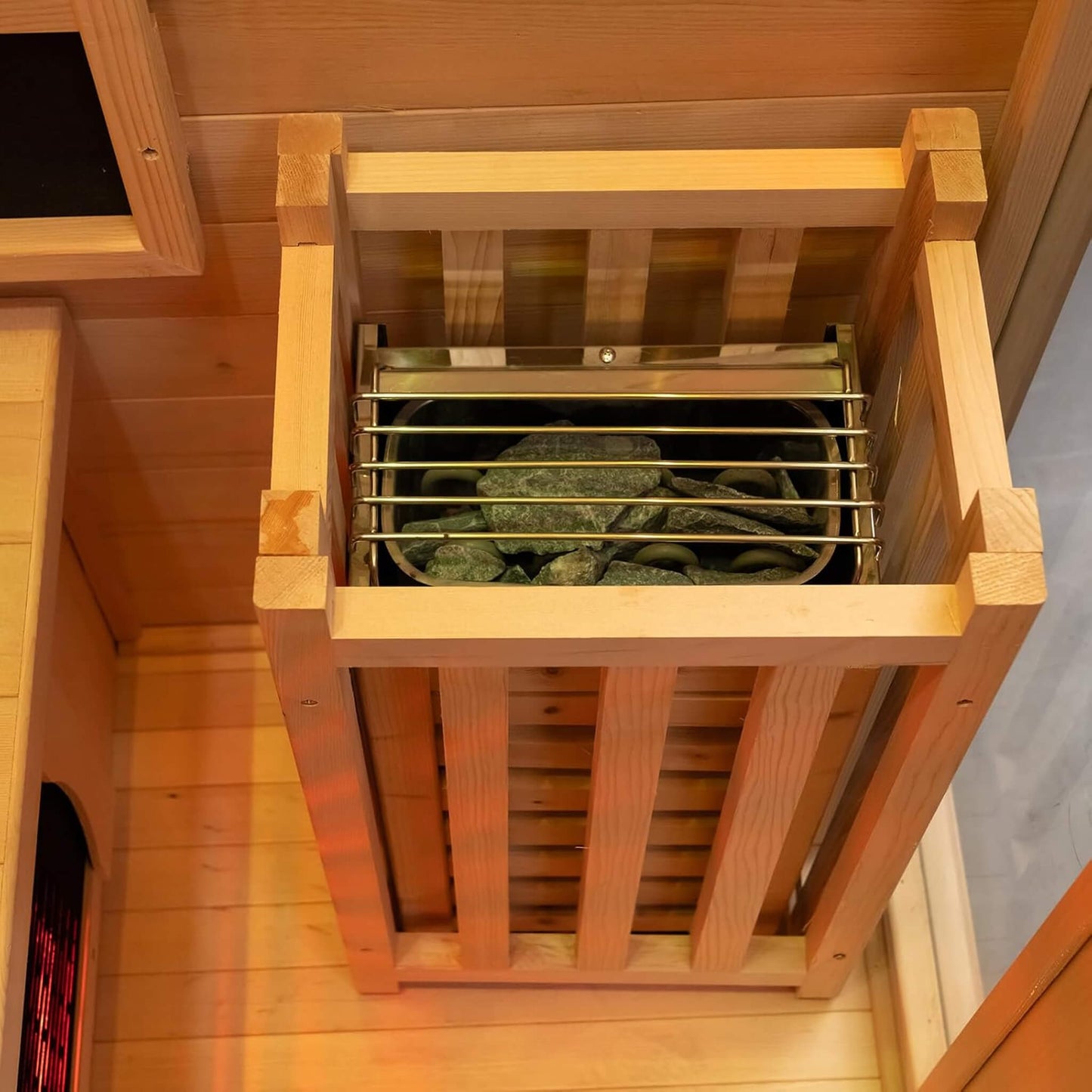 Rovia Luma 2-Person Hybrid Sauna – Infrared + 3.5kW Traditional Steam Indoor Sauna Room